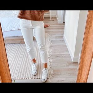 Straight White Denim